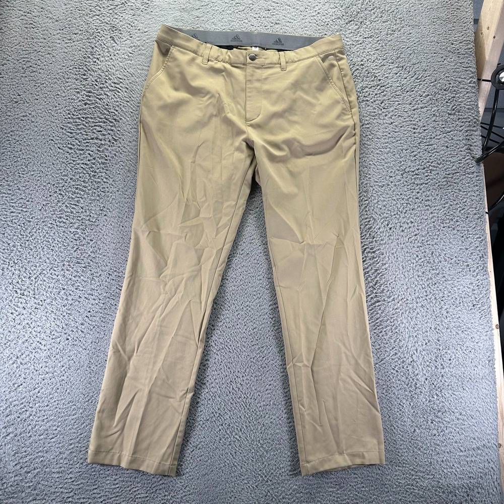 Adidas Pant Men's 36x32 Brown Polyester Golf Performance Straight Leg Sports
